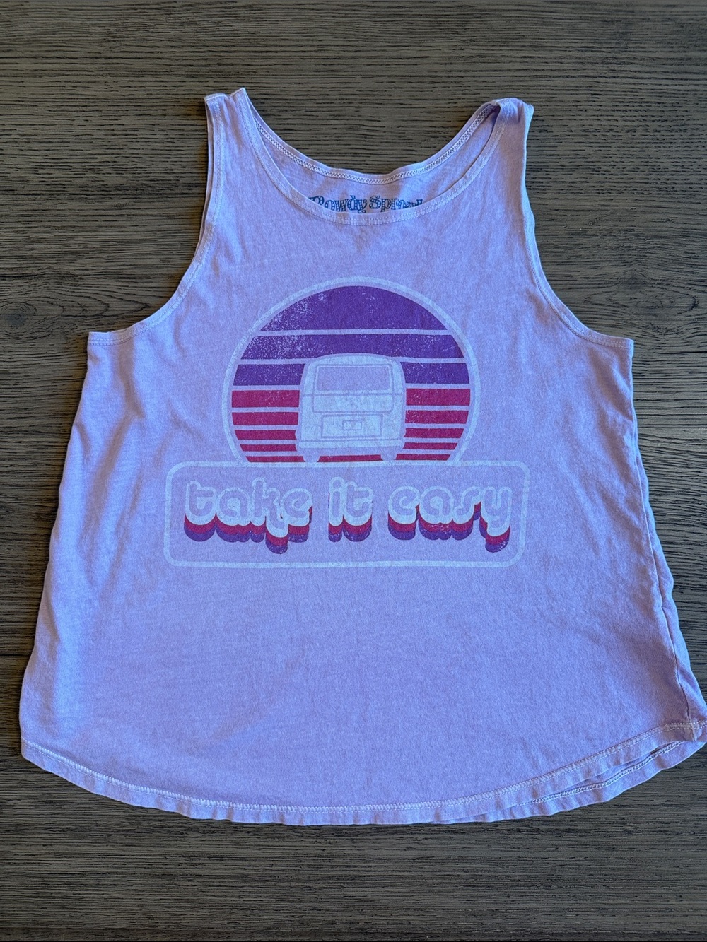 Take It Easy Light Purple Kids Tank Top